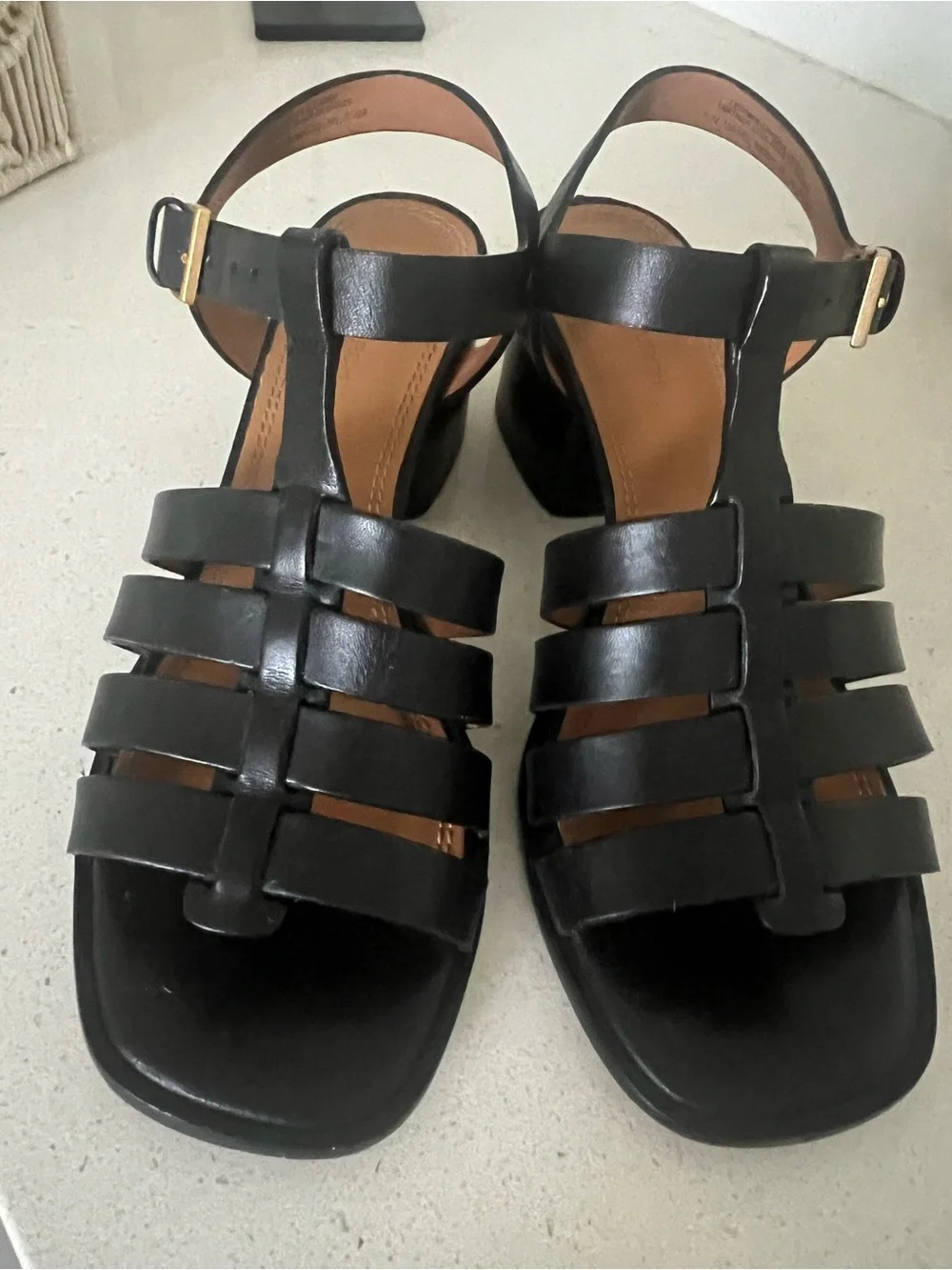 Tory Burch Black Leather Sandals